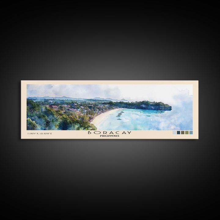 Boracay, Philippines Watercolor Print, Vacation Gift, Philippines Wall Art, Vacation Wall Art, Vacatation Memories, Beach Decor, Beach Or Lakehouse Art