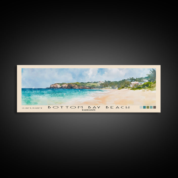 Bottom Bay Beach, Barbados Watercolor Print, Vacation Gift, Barbados Wall Art, Beach Painting, Beach Decor, Beach Or Lakehouse Art