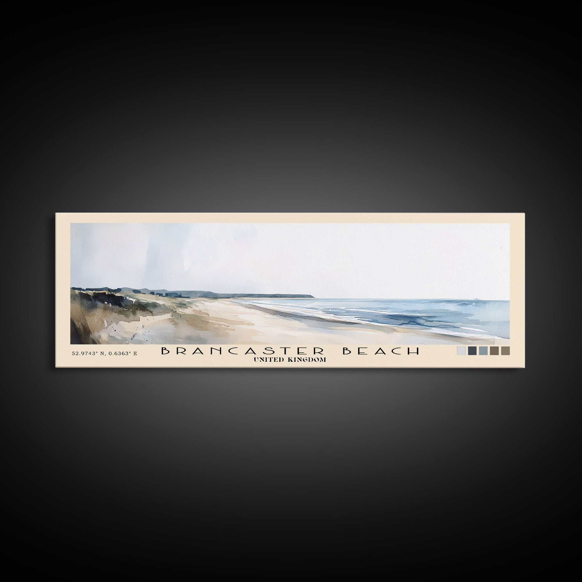 Brancaster Beach, United Kingdom Watercolor Print, Vacation Gift, United Kingdom Wall Art, Beach Painting, Beach Decor, Beach Or Lakehouse Art