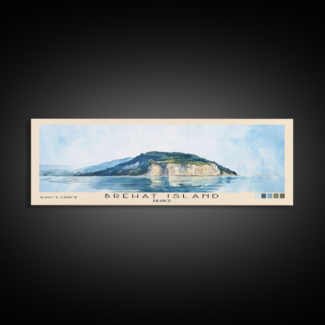 Bréhat Island, France Watercolor Beach Print, Vacation Gift, France Wall Art, Beach Painting, Beach Decor, Beach Painting