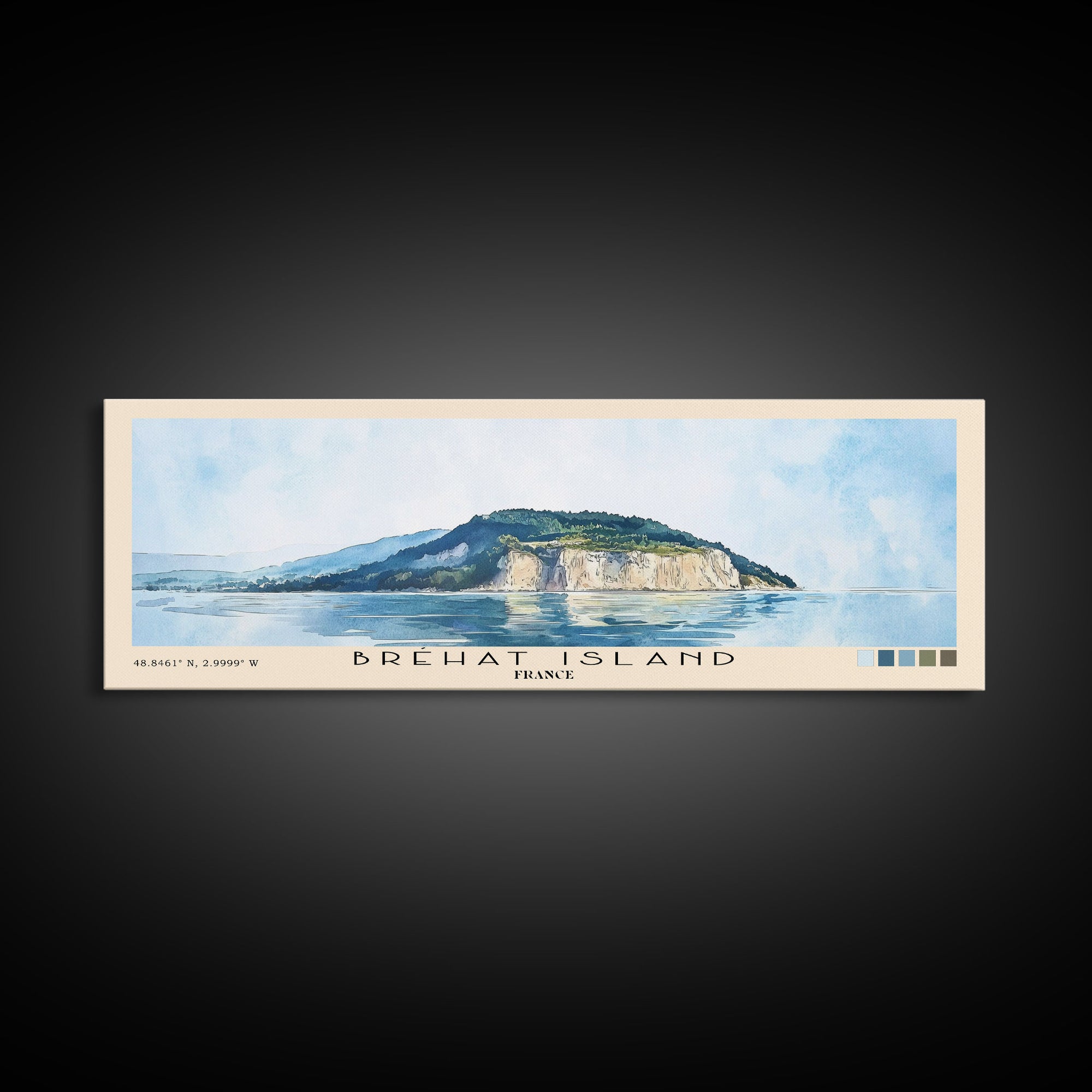 Bréhat Island, France Watercolor Beach Print, Vacation Gift, France Wall Art, Beach Painting, Beach Decor, Beach Painting