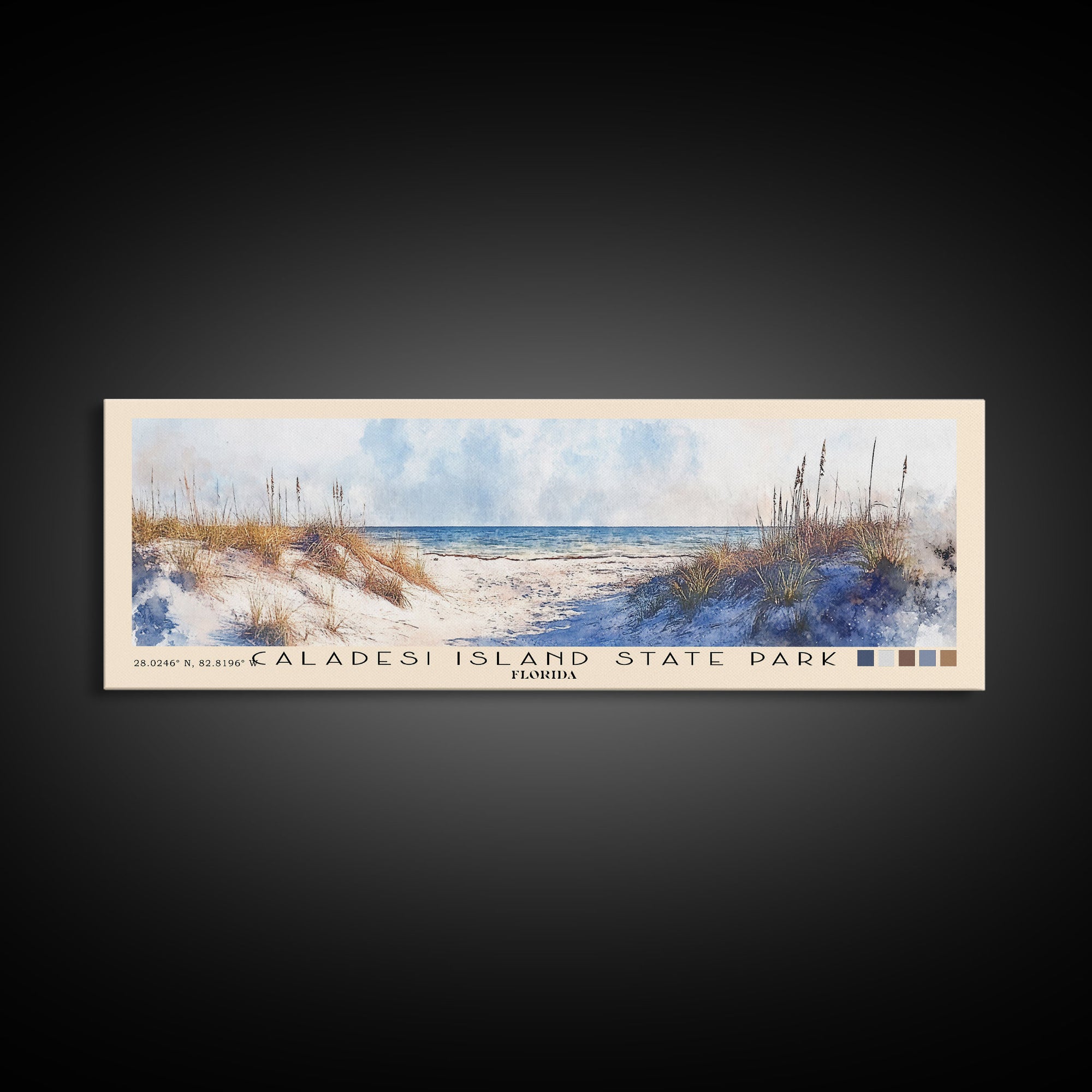 Caladesi Island State Park, Florida Watercolor Beach Print, Vacation Gift, Florida Wall Art, Beach Painting, Beach Decor, Beach Painting