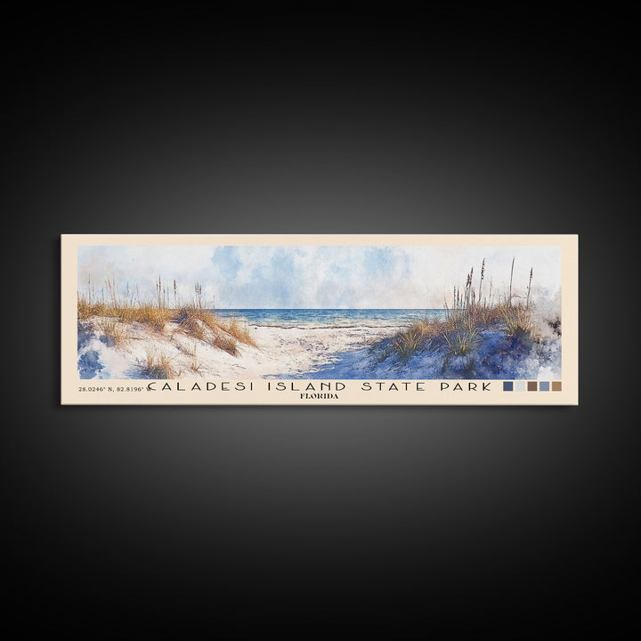 Caladesi Island State Park, Florida Watercolor Beach Print, Vacation Gift, Florida Wall Art, Beach Painting, Beach Decor, Beach Painting