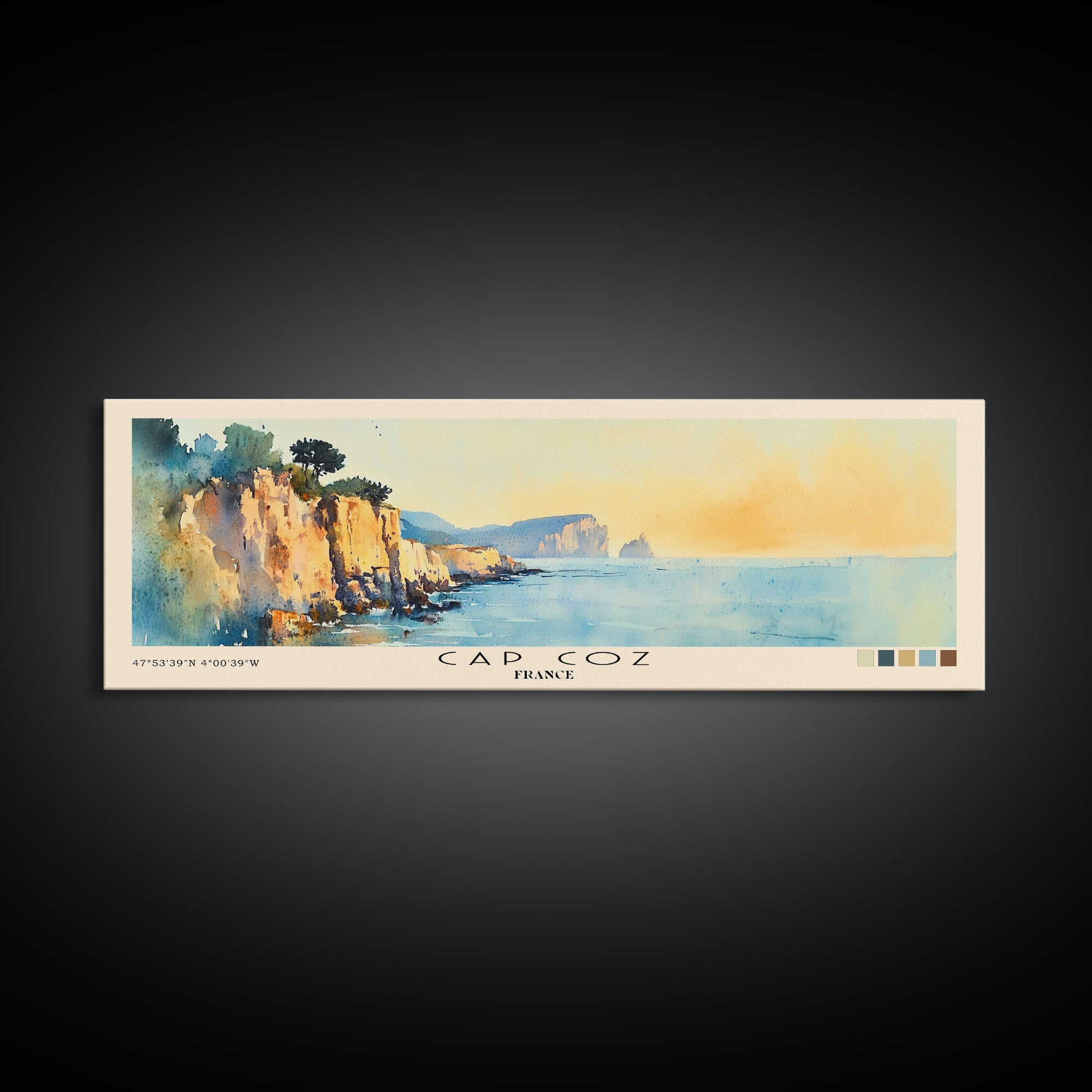 Cap Coz, France Watercolor Print, Vacation Gift, France Wall Art, Vacation Wall Art, Vacatation Memories, Beach Decor, Beach Or Lakehouse Art