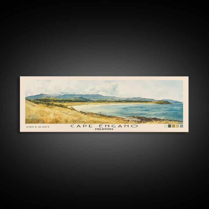 Cape Engano, Philippines Watercolor Beach Print, Vacation Gift, Philippines Wall Art, Beach Painting, Beach Decor, Beach Painting