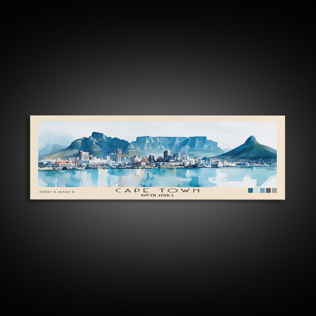 Cape Town, South Africa Watercolor Print, Vacation Gift, South Africa Wall Art, Vacation Wall Art, Vacatation Memories, Beach Decor, Beach Or Lakehouse Art