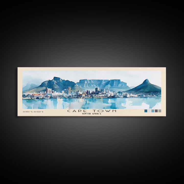 Cape Town, South Africa Watercolor Print, Vacation Gift, South Africa Wall Art, Vacation Wall Art, Vacatation Memories, Beach Decor, Beach Or Lakehouse Art