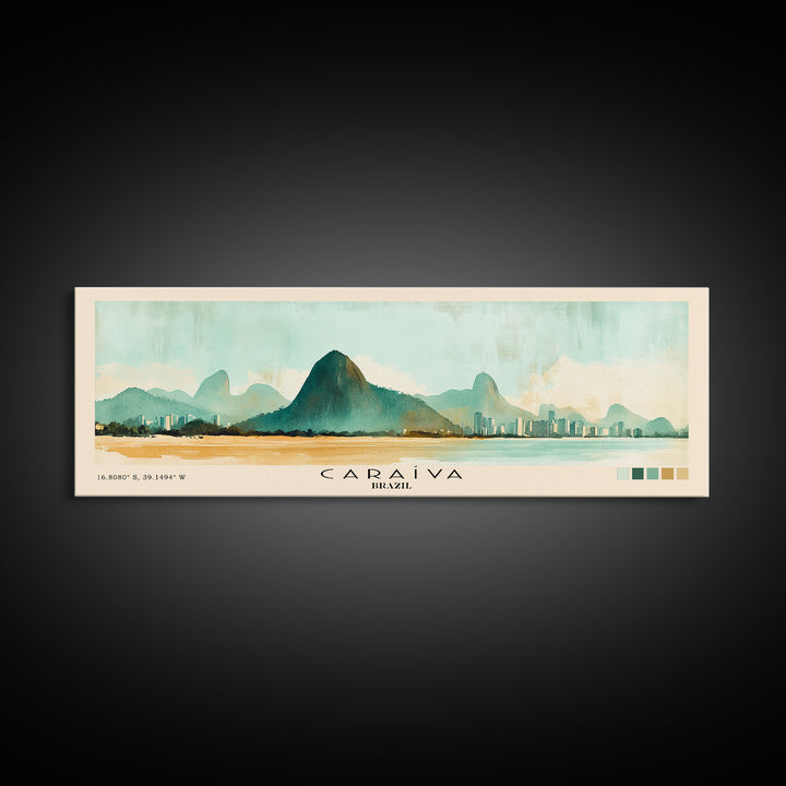 Caraíva, Brazil Watercolor Print, Vacation Gift, Brazil Wall Art, Vacation Wall Art, Vacatation Memories, Beach Decor, Beach Or Lakehouse Art