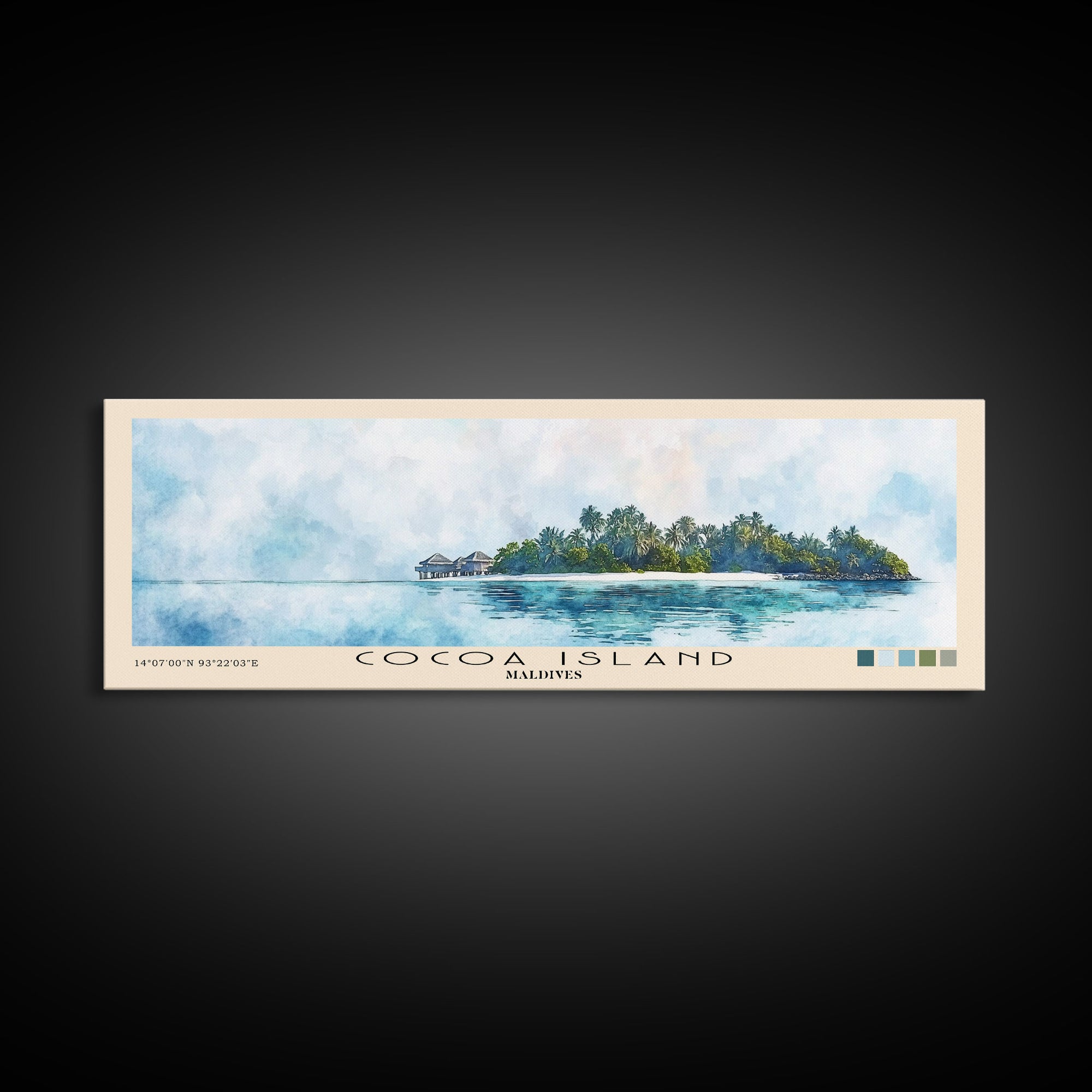 Cocos (Keeling) Islands, Australia Watercolor Print, Vacation Gift, Australia Wall Art, Beach Painting, Beach Decor, Beach Or Lakehouse Art