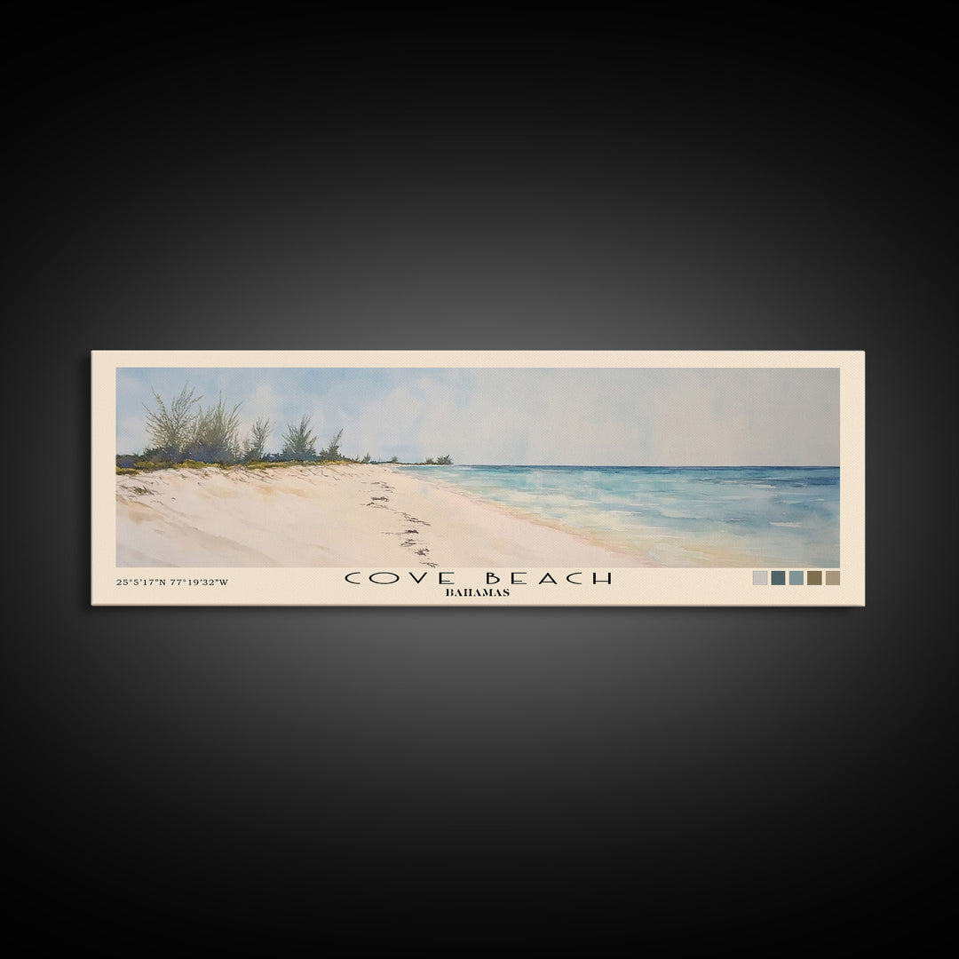 Cove Beach, Bahamas Watercolor Beach Print, Vacation Gift, Bahamas Wall Art, Beach Painting, Beach Decor, Beach Painting