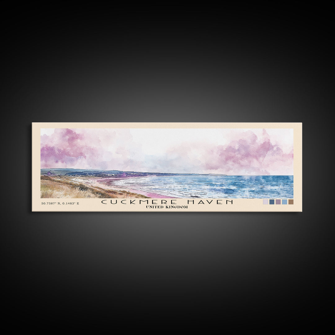 Cuckmere Haven, United Kingdom Watercolor Print, Vacation Gift, United Kingdom Wall Art, Vacation Wall Art, Vacatation Memories, Beach Decor, Beach Or Lakehouse Art