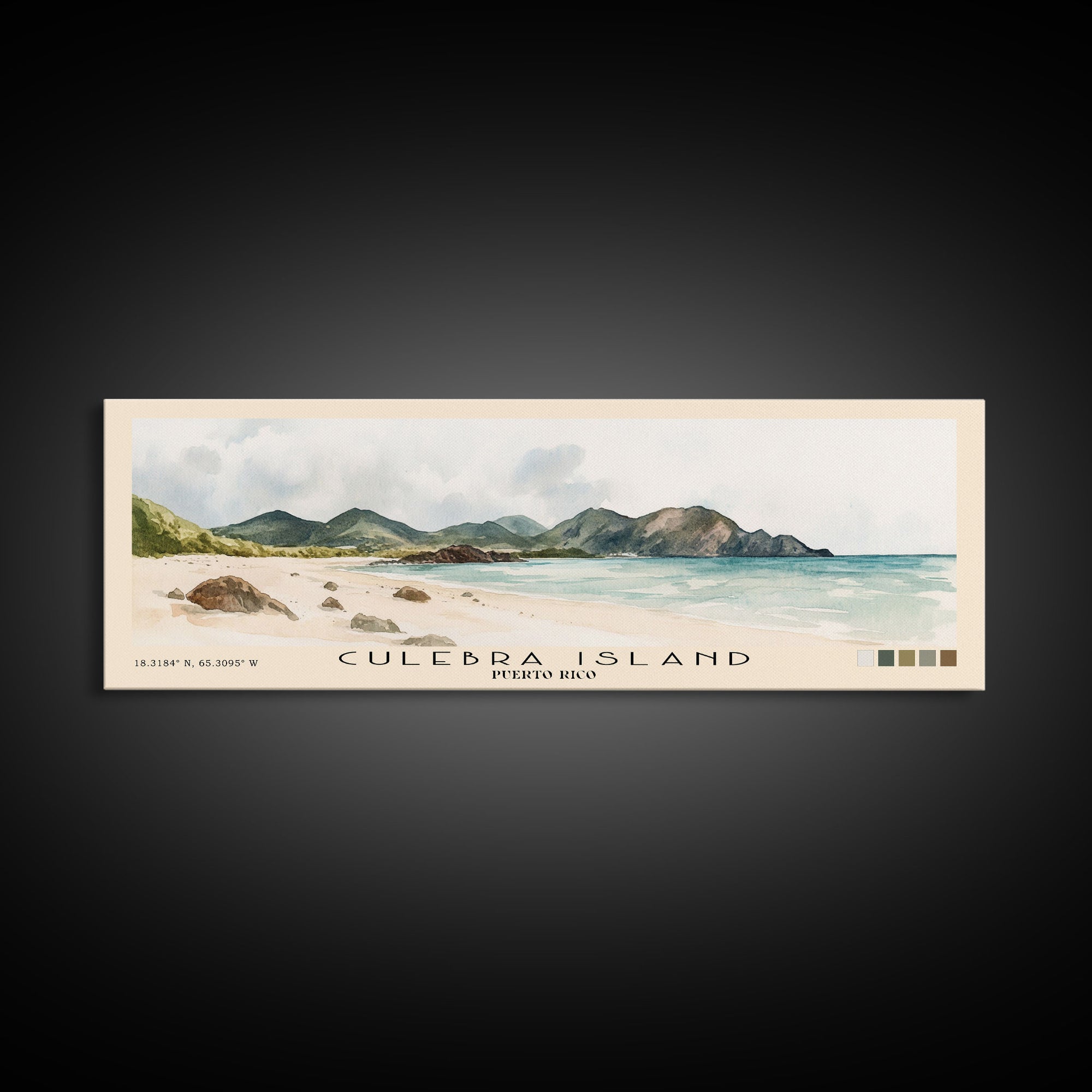 Culebra Island, Puerto Rico Watercolor Print, Vacation Gift, Puerto Rico Wall Art, Beach Painting, Beach Decor, Beach Or Lakehouse Art