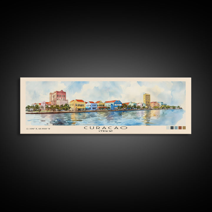 Curacao, Curacao Watercolor Beach Print, Vacation Gift, Curacao Wall Art, Beach Painting, Beach Decor, Beach Painting