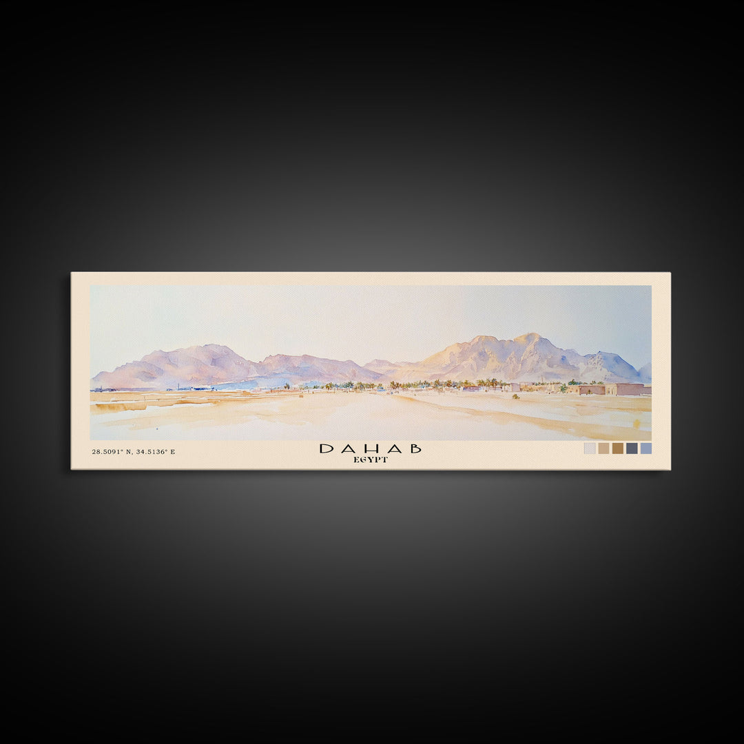 Dahab, Egypt Watercolor Print, Vacation Gift, Egypt Wall Art, Beach Painting, Beach Decor, Beach Or Lakehouse Art