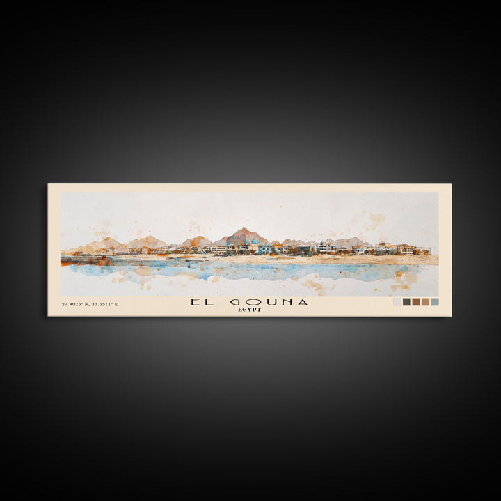 El Gouna, Egypt Watercolor Print, Vacation Gift, Egypt Wall Art, Beach Painting, Beach Decor, Beach Or Lakehouse Art