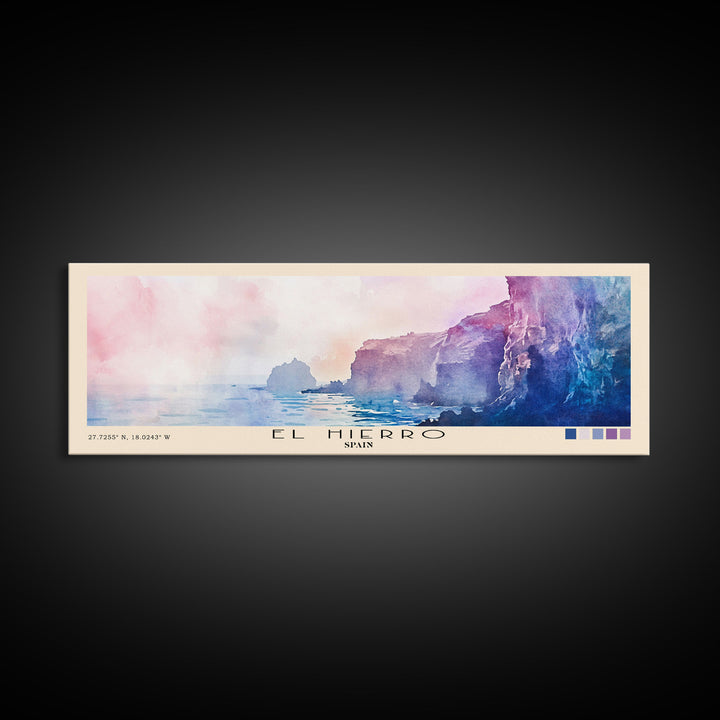 El Hierro, Spain Watercolor Beach Print, Vacation Gift, Spain Wall Art, Beach Painting, Beach Decor, Beach Painting