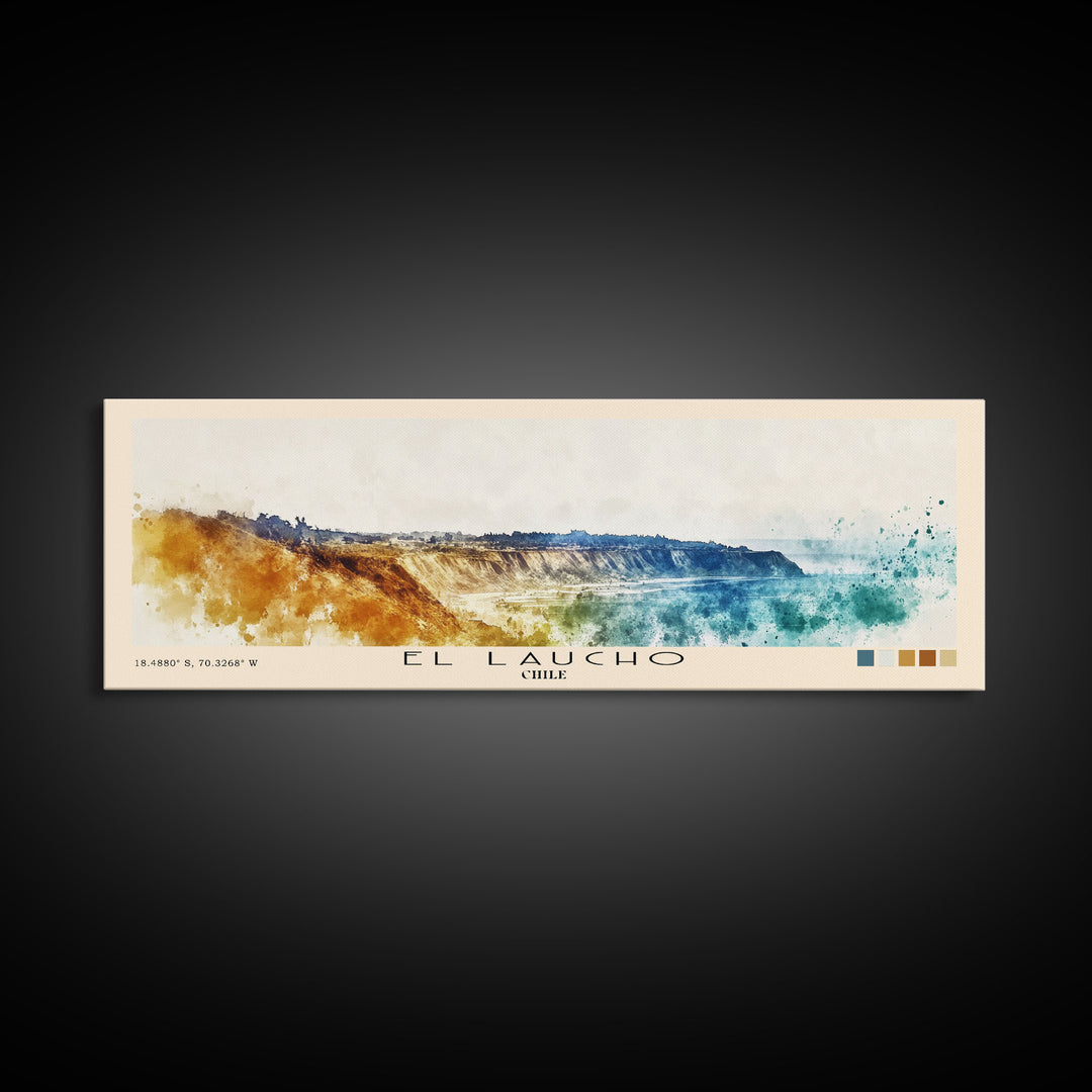 El Laucho, Chile Watercolor Print, Vacation Gift, Chile Wall Art, Beach Painting, Beach Decor, Large Wall Art, Wood Frame Art