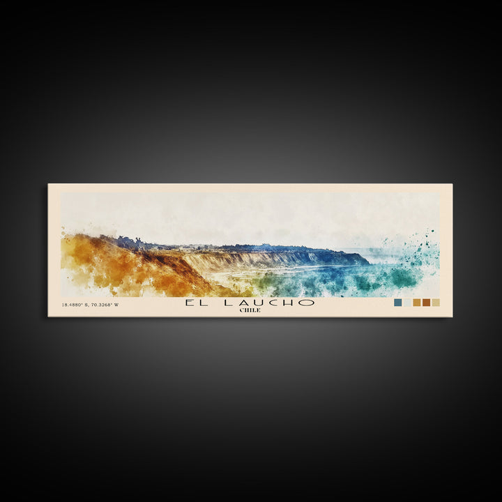 El Laucho, Chile Watercolor Print, Vacation Gift, Chile Wall Art, Beach Painting, Beach Decor, Large Wall Art, Wood Frame Art