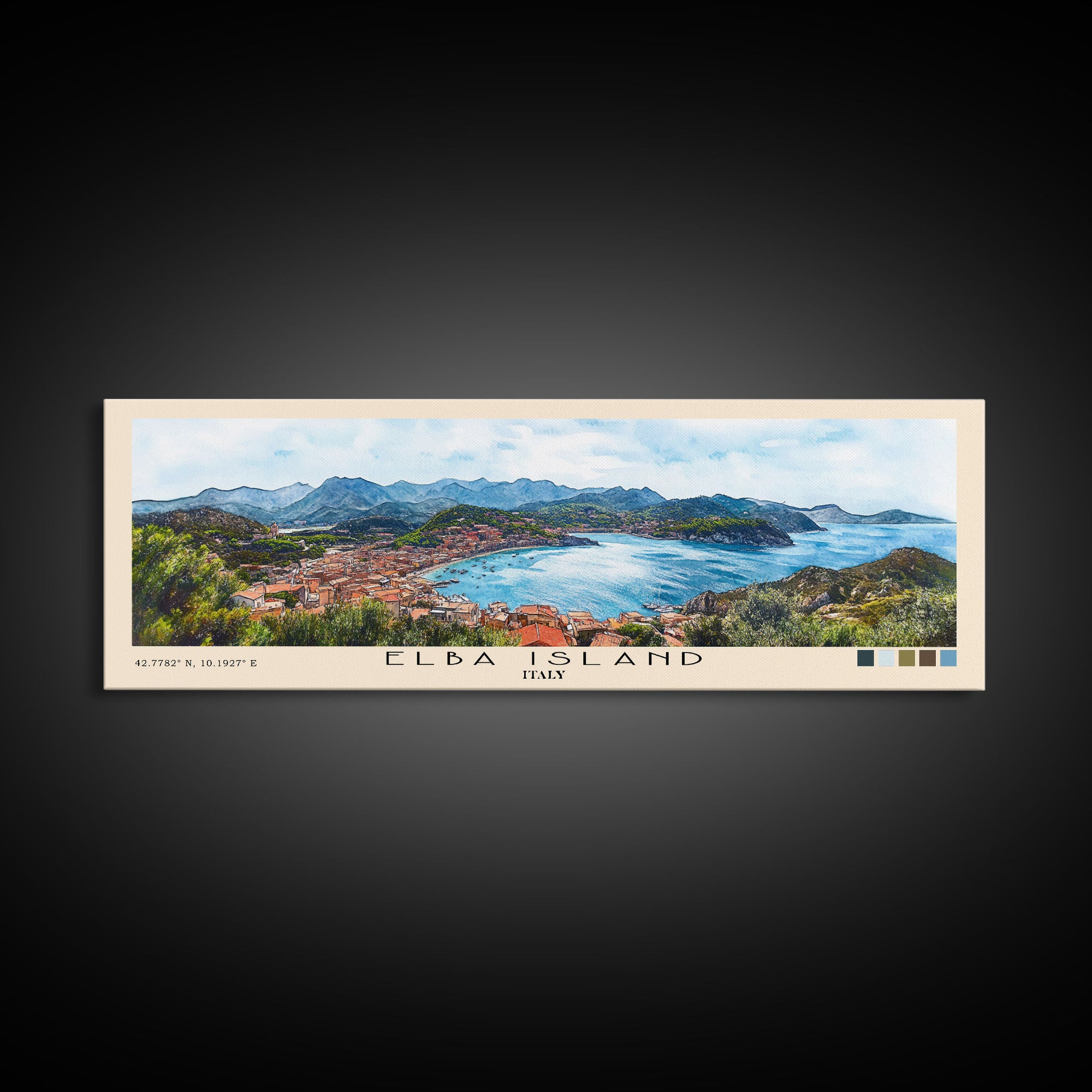 Elba Island, Italy Watercolor Print, Vacation Gift, Italy Wall Art, Beach Painting, Beach Decor, Beach Or Lakehouse Art