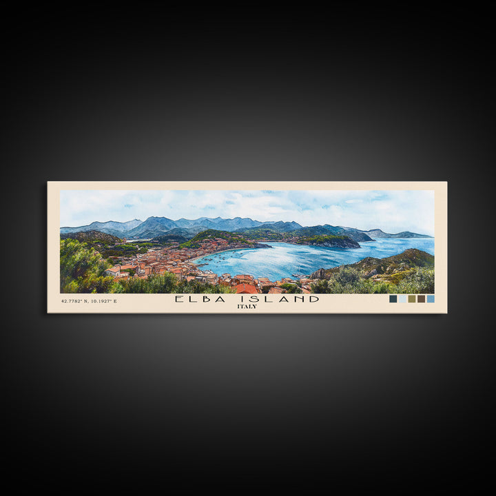 Elba Island, Italy Watercolor Print, Vacation Gift, Italy Wall Art, Beach Painting, Beach Decor, Beach Or Lakehouse Art