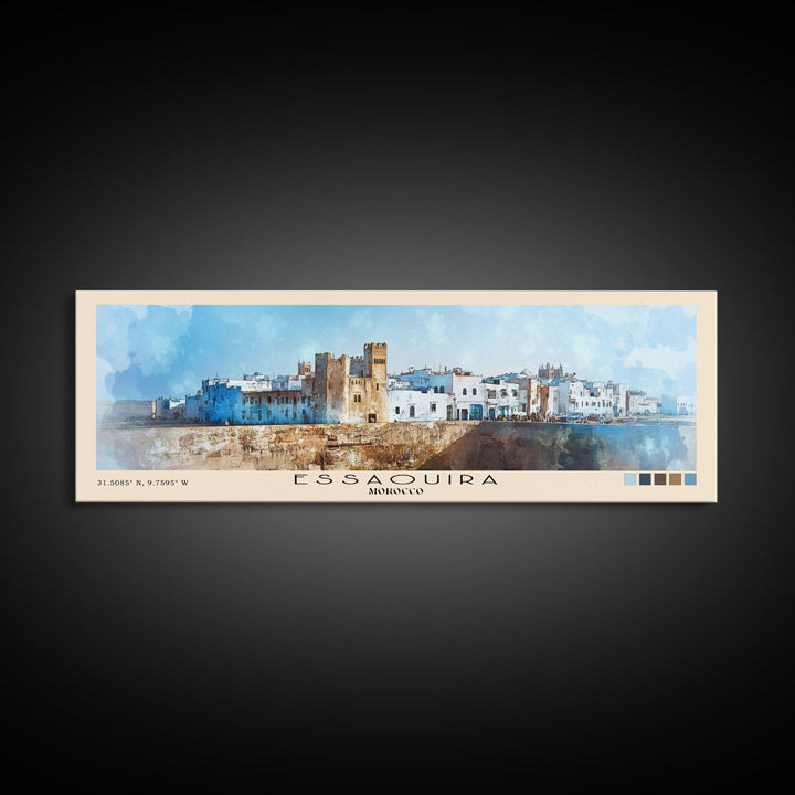 Essaouira, Morocco Watercolor Beach Print, Vacation Gift, Morocco Wall Art, Beach Painting, Beach Decor, Beach Painting