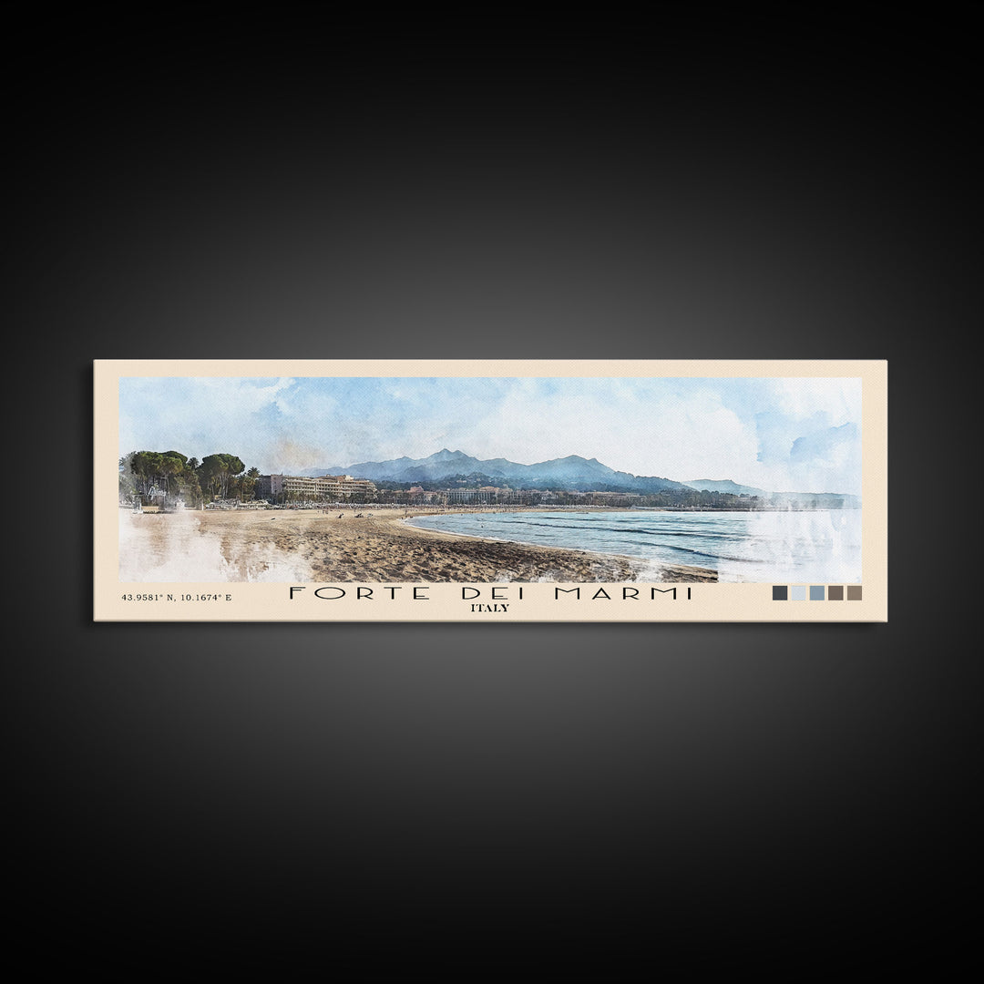 Forte dei Marmi, Italy Watercolor Print, Vacation Gift, Italy Wall Art, Vacation Wall Art, Vacatation Memories, Beach Decor, Beach Or Lakehouse Art