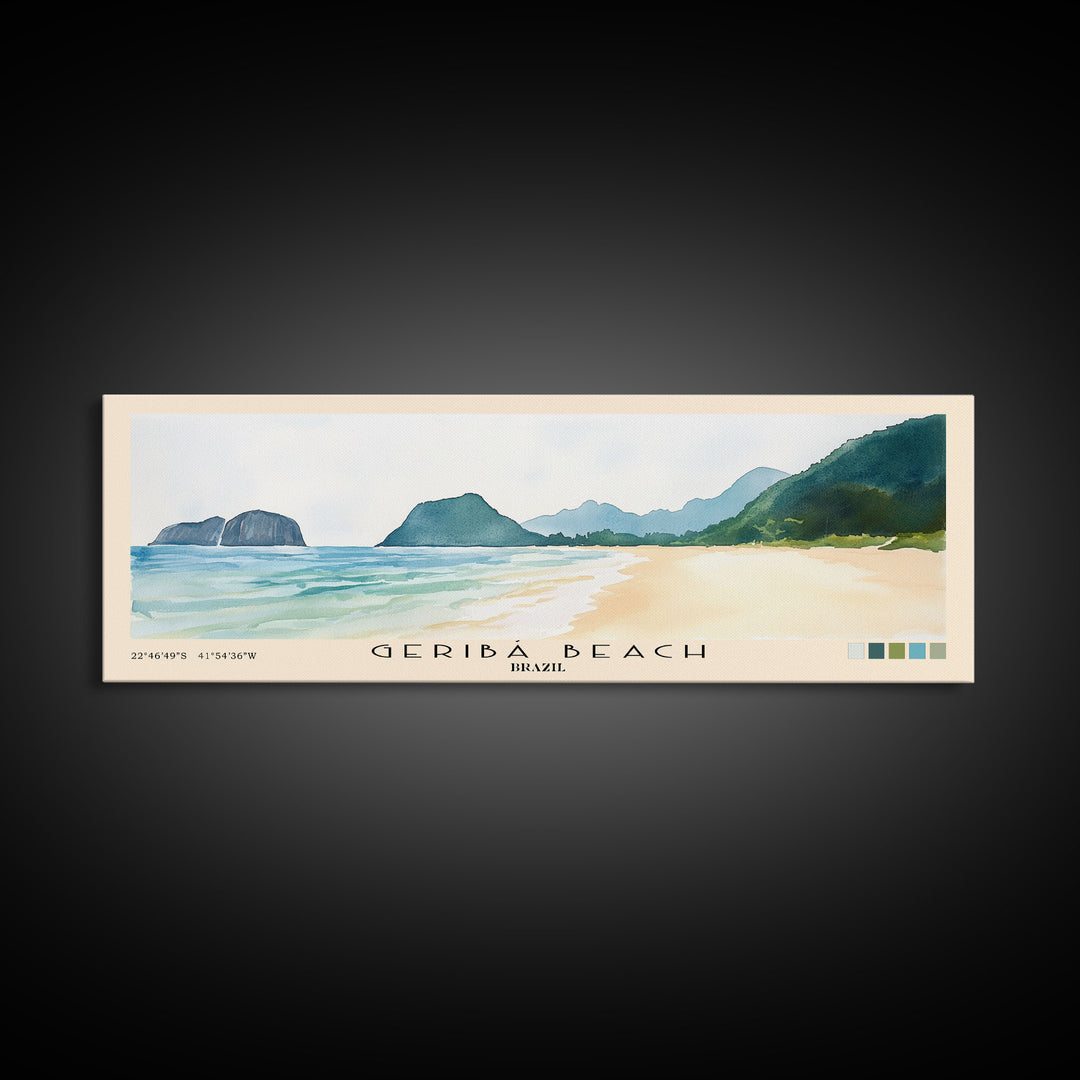 Geribá Beach, Brazil Watercolor Print, Vacation Gift, Brazil Wall Art, Vacation Wall Art, Vacatation Memories, Beach Decor, Beach Or Lakehouse Art