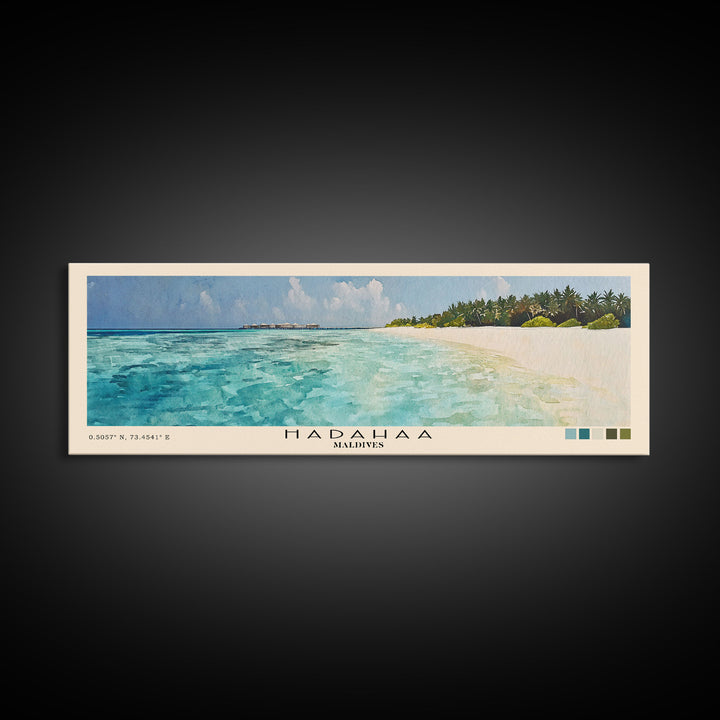 Hadahaa, Maldives Watercolor Print, Vacation Gift, Maldives Wall Art, Vacation Wall Art, Vacatation Memories, Beach Decor, Beach Or Lakehouse Art