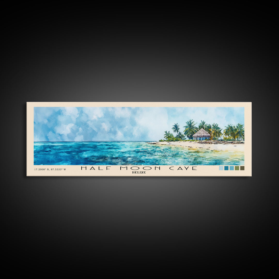 Half Moon Caye, Belize Watercolor Beach Print, Vacation Gift, Belize Wall Art, Beach Painting, Beach Decor, Beach Painting