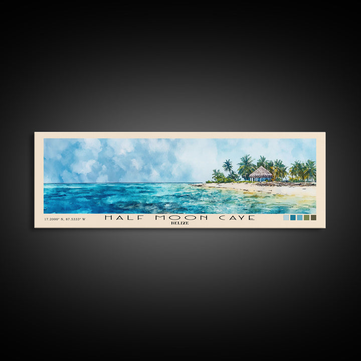 Half Moon Caye, Belize Watercolor Beach Print, Vacation Gift, Belize Wall Art, Beach Painting, Beach Decor, Beach Painting