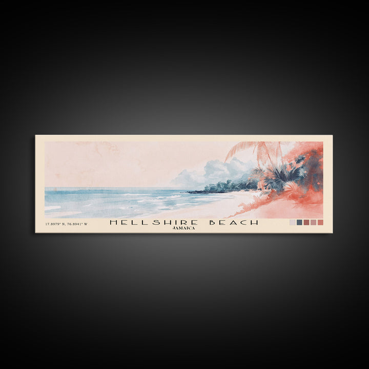 Hellshire Beach, Jamaica Watercolor Print, Vacation Gift, Jamaica Wall Art, Vacation Wall Art, Vacatation Memories, Beach Decor, Beach Or Lakehouse Art