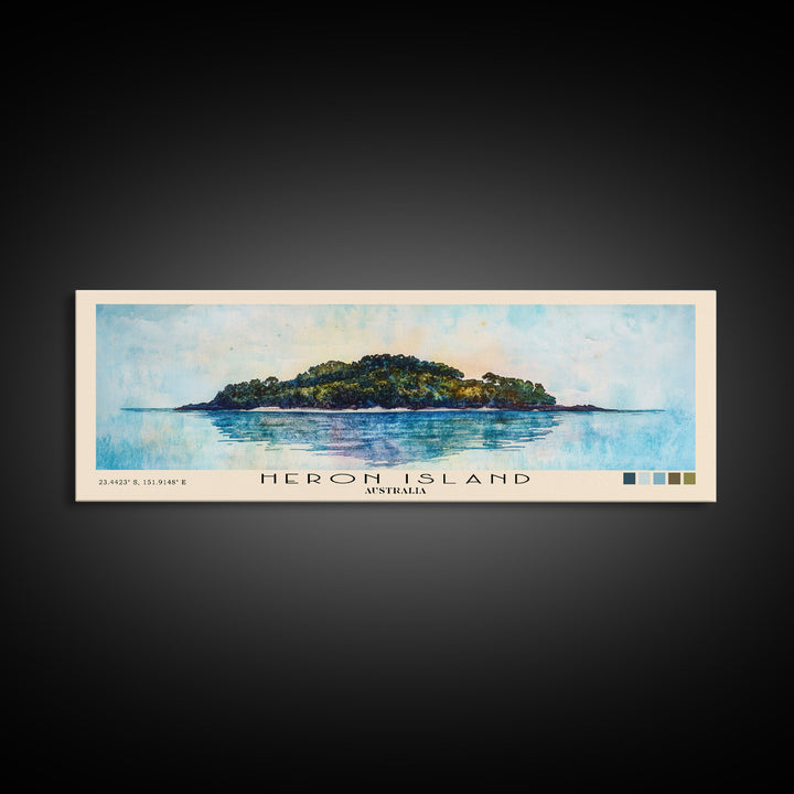 Heron Island, Australia Watercolor Beach Print, Vacation Gift, Australia Wall Art, Beach Painting, Beach Decor, Beach Painting