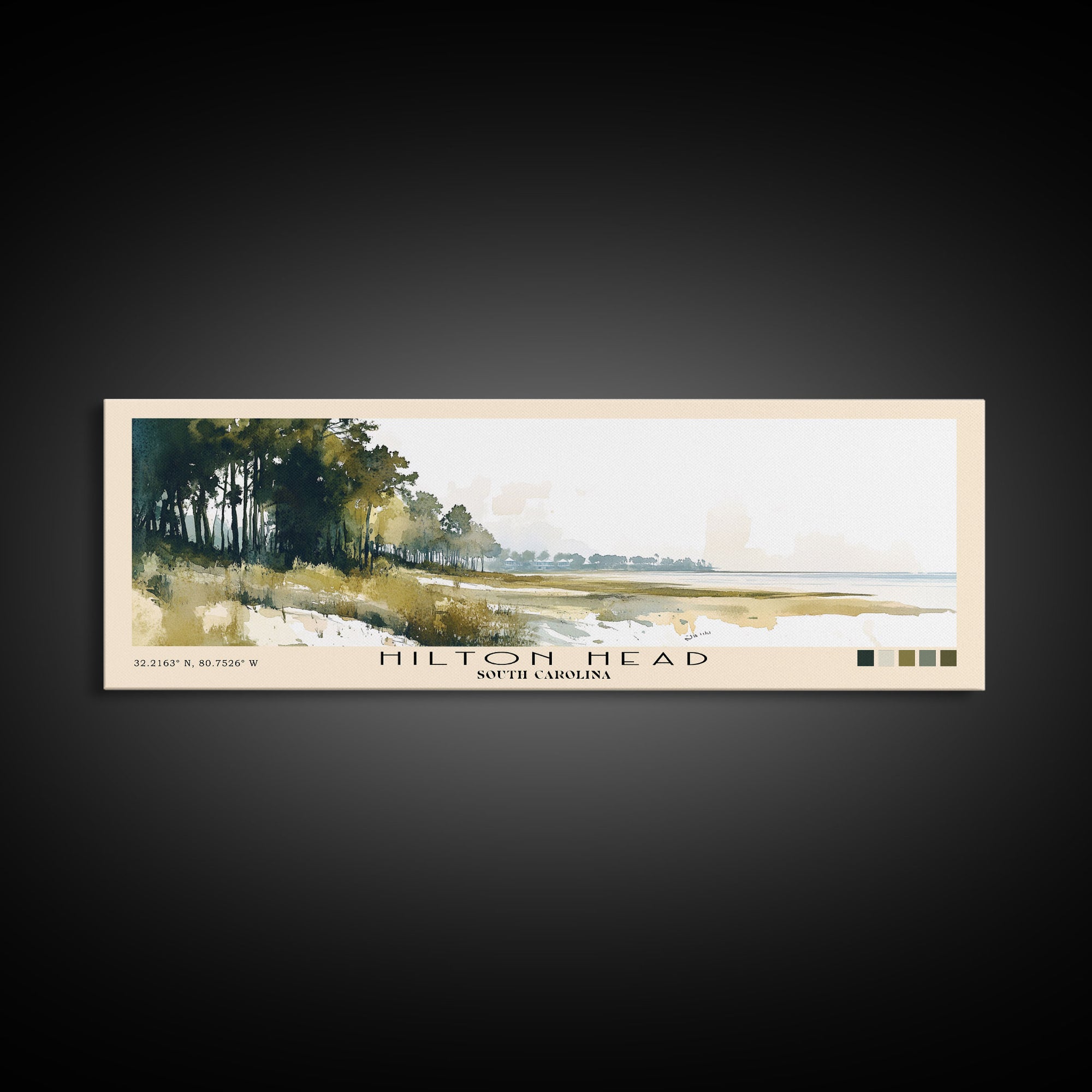 Hilton Head, South Carolina Watercolor Print, Vacation Gift, South Carolina Wall Art, Vacation Wall Art, Vacatation Memories, Beach Decor, Beach Or Lakehouse Art