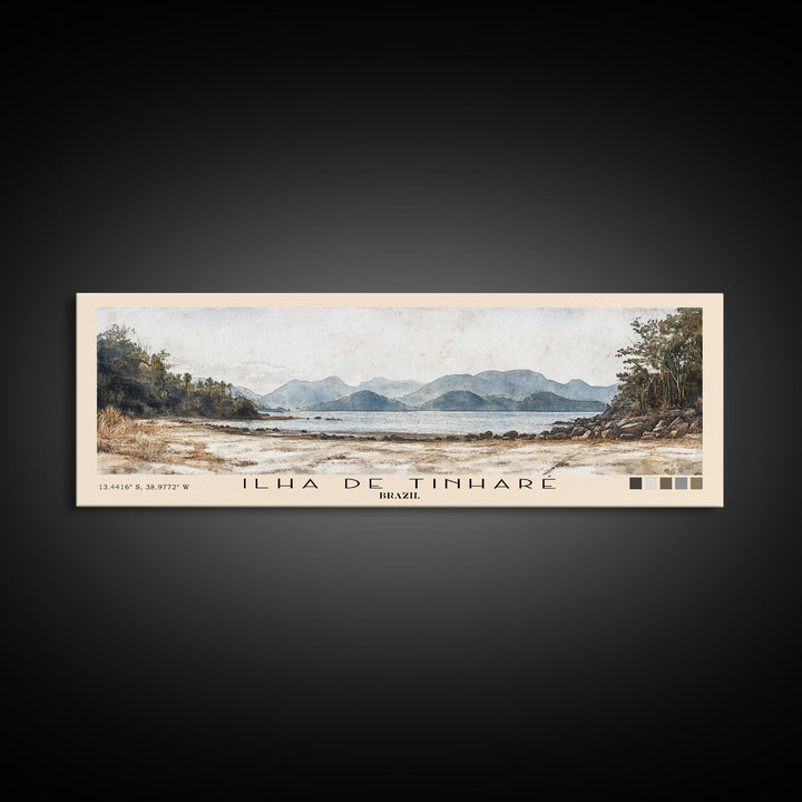 Ilha de Tinharé, Brazil Watercolor Print, Vacation Gift, Brazil Wall Art, Vacation Wall Art, Vacatation Memories, Beach Decor, Beach Or Lakehouse Art