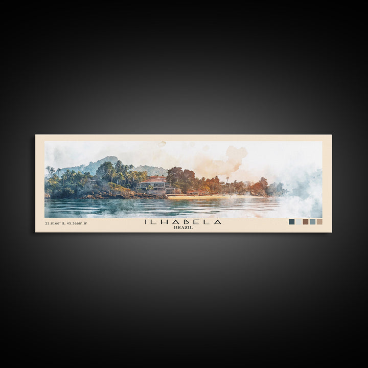 Ilhabela, Brazil Watercolor Print, Vacation Gift, Brazil Wall Art, Beach Painting, Beach Decor, Beach Or Lakehouse Art