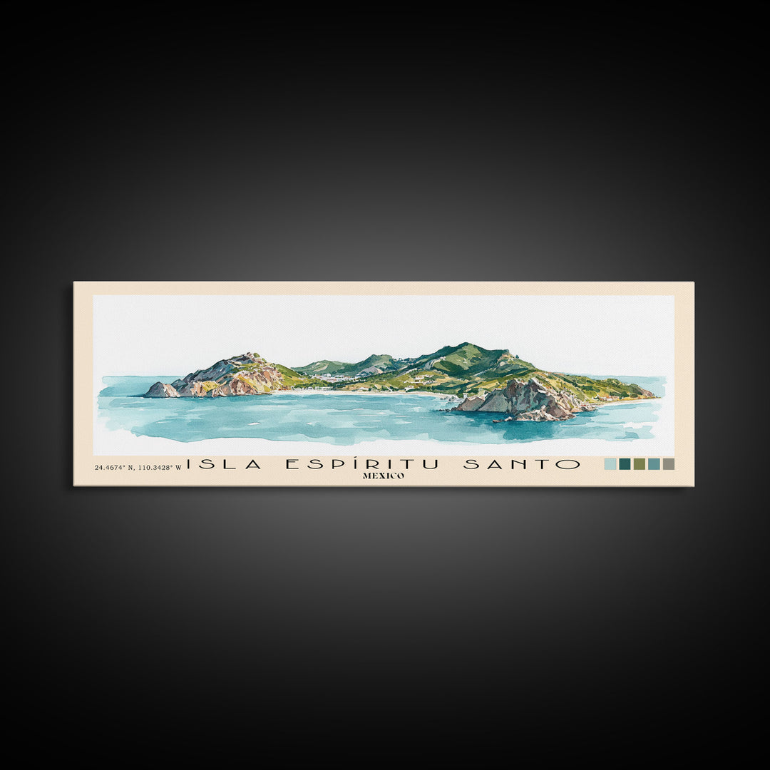 Isla Espíritu Santo, Mexico Watercolor Print, Vacation Gift, Mexico Wall Art, Vacation Wall Art, Vacatation Memories, Beach Decor, Beach Or Lakehouse Art