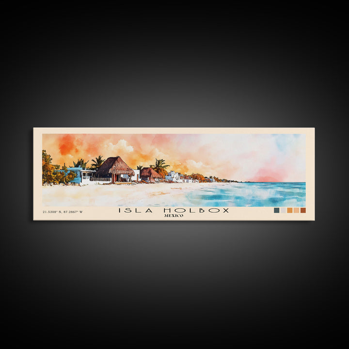 Isla Holbox, Mexico Watercolor Print, Vacation Gift, Mexico Wall Art, Beach Painting, Beach Decor, Beach Or Lakehouse Art