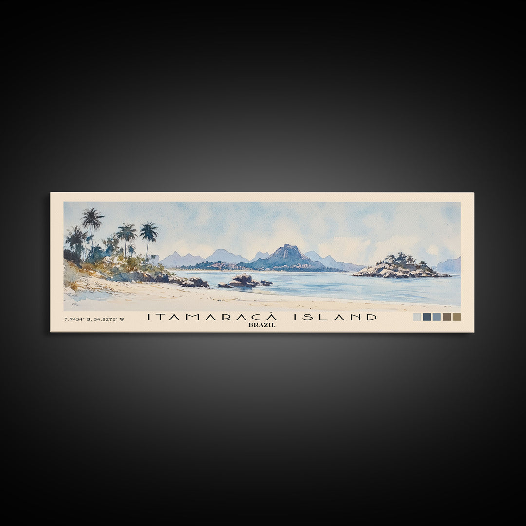 Itamaracá Island, Brazil Watercolor Print, Vacation Gift, Brazil Wall Art, Beach Painting, Beach Decor, Beach Or Lakehouse Art