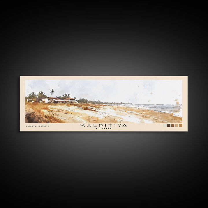 Kalpitiya, Sri Lanka Watercolor Beach Print, Vacation Gift, Sri Lanka Wall Art, Beach Painting, Beach Decor, Beach Painting