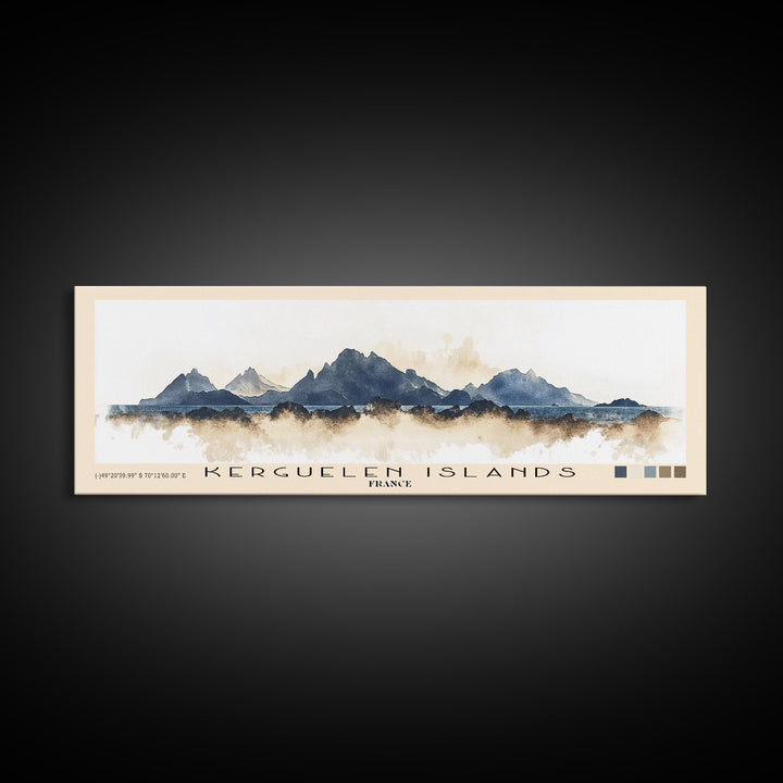 Kerguelen Islands, France Watercolor Print, Vacation Gift, France Wall Art, Beach Painting, Beach Decor, Beach Or Lakehouse Art