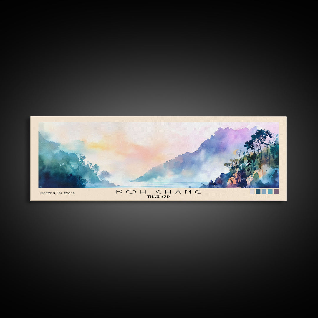 Koh Chang, Thailand Watercolor Print, Vacation Gift, Thailand Wall Art, Vacation Wall Art, Vacatation Memories, Beach Decor, Beach Or Lakehouse Art