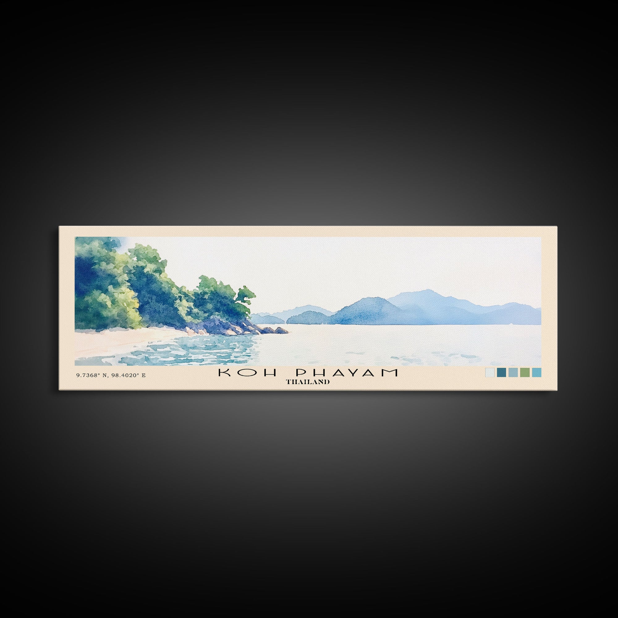 Koh Phayam, Thailand Watercolor Beach Print, Vacation Gift, Thailand Wall Art, Beach Painting, Beach Decor, Beach Painting