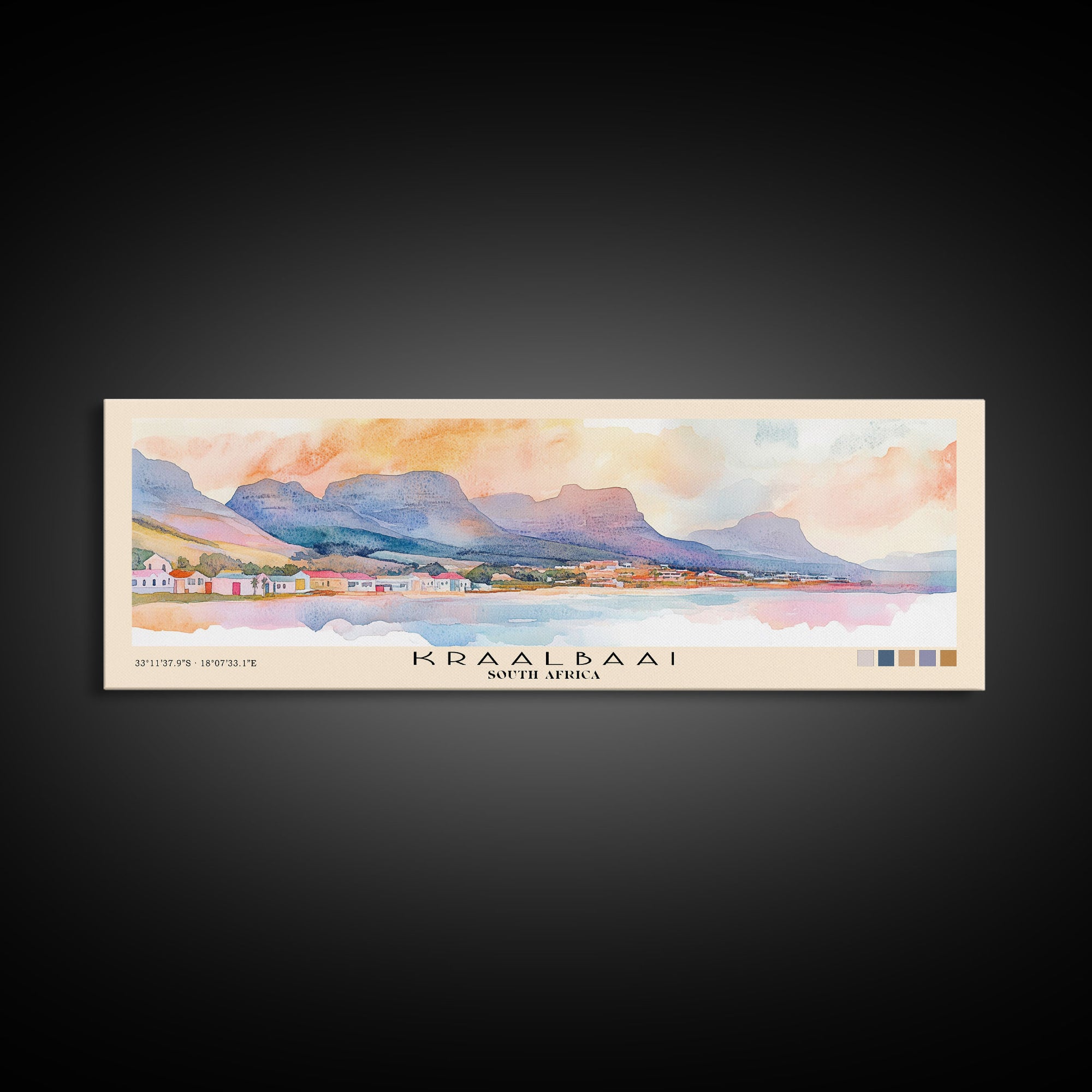 Kraalbaai, South Africa Watercolor Print, Vacation Gift, South Africa Wall Art, Vacation Wall Art, Vacatation Memories, Beach Decor, Beach Or Lakehouse Art