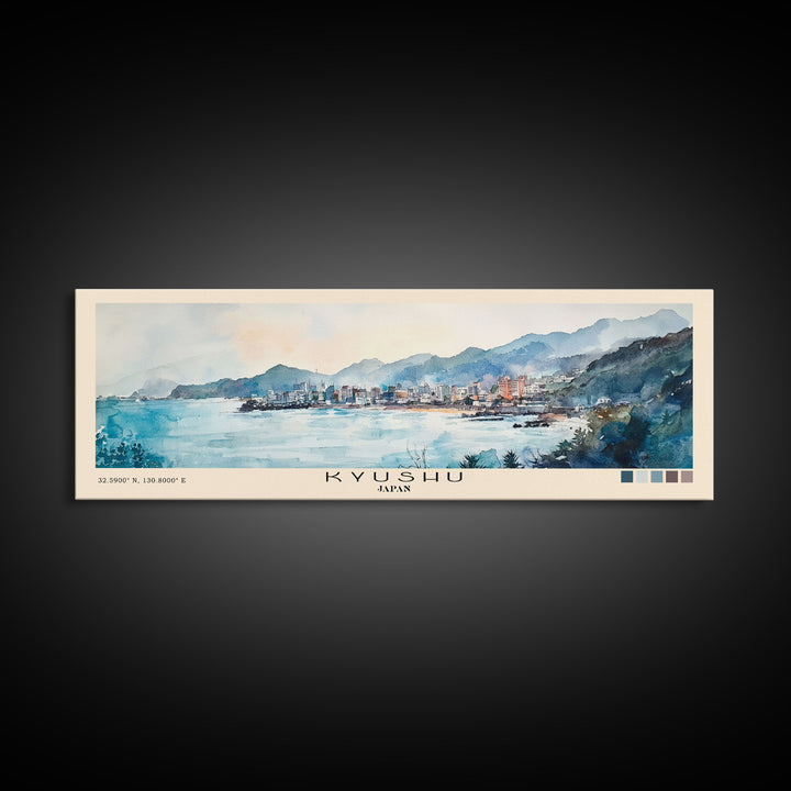 Kyushu, Japan Watercolor Print, Vacation Gift, Japan Wall Art, Vacation Wall Art, Vacatation Memories, Beach Decor, Beach Or Lakehouse Art