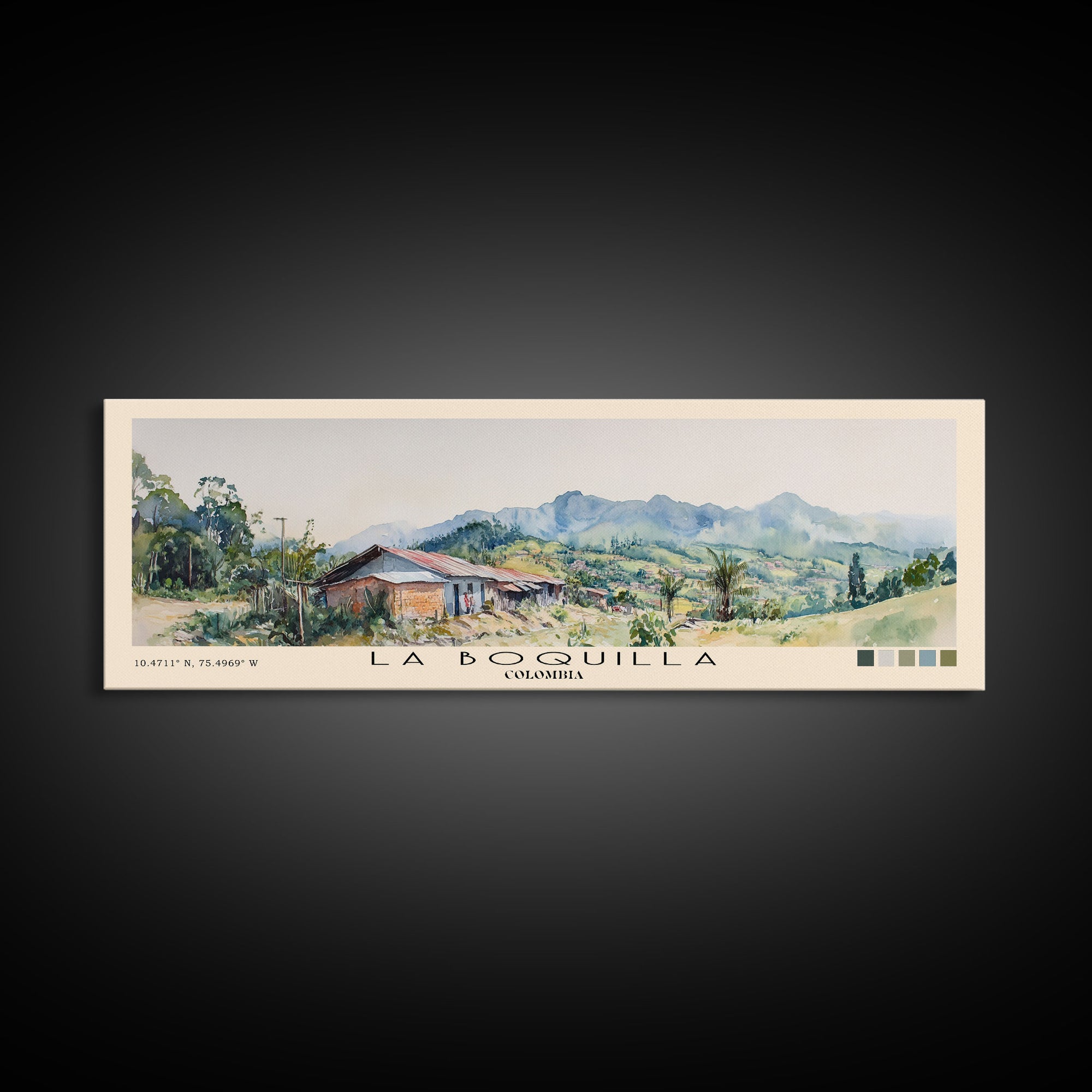 La Boquilla, Colombia Watercolor Beach Print, Vacation Gift, Colombia Wall Art, Beach Painting, Beach Decor, Beach Painting