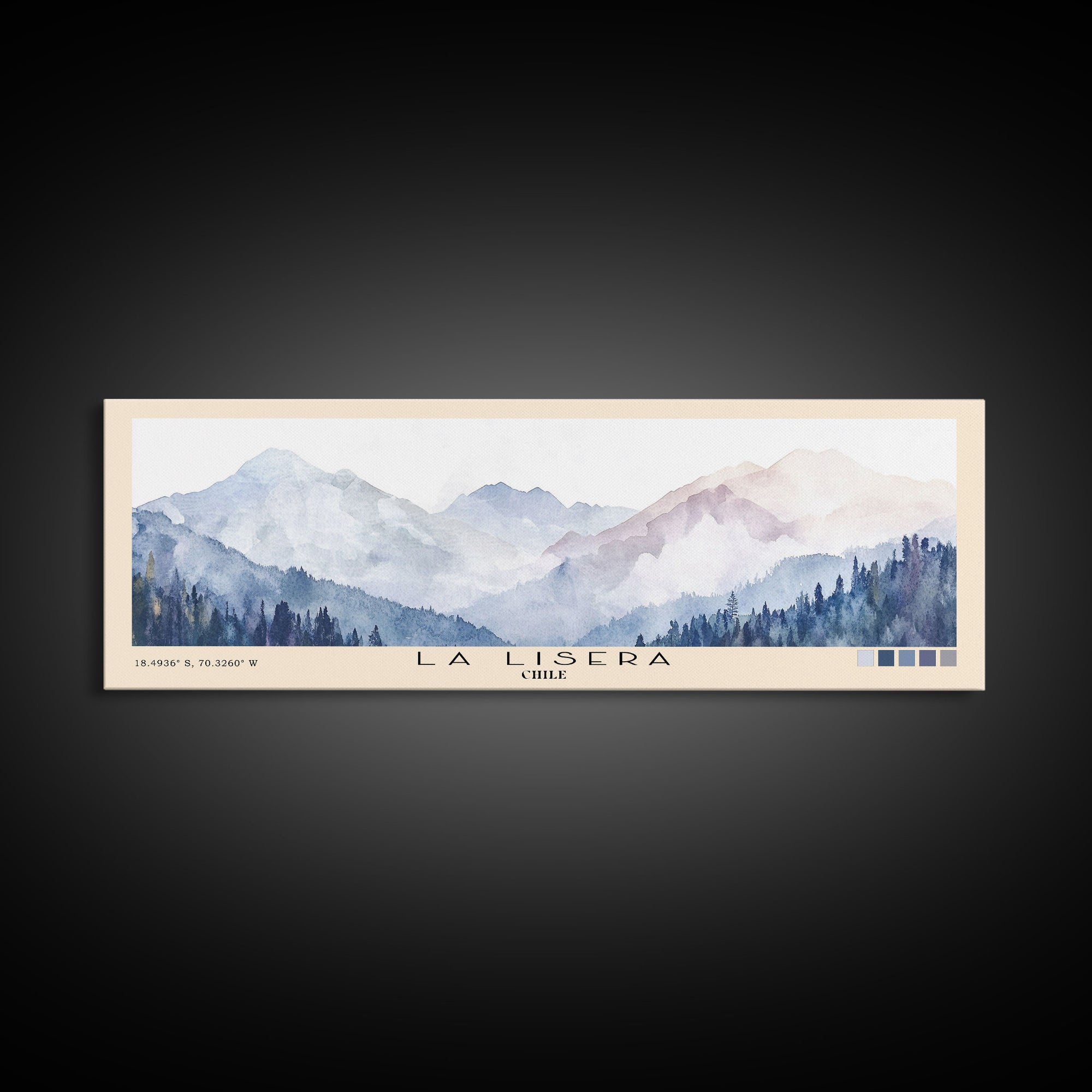 La Lisera, Chile Watercolor Print, Vacation Gift, Chile Wall Art, Beach Painting, Beach Decor, Beach Or Lakehouse Art