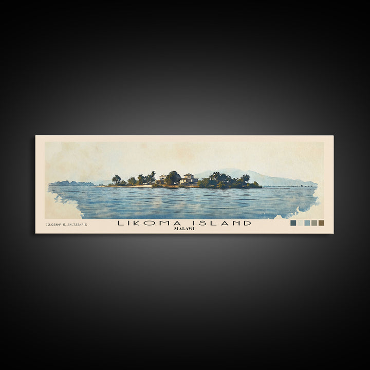 Likoma Island, Malawi Watercolor Print, Vacation Gift, Malawi Wall Art, Vacation Wall Art, Vacatation Memories, Beach Decor, Beach Or Lakehouse Art