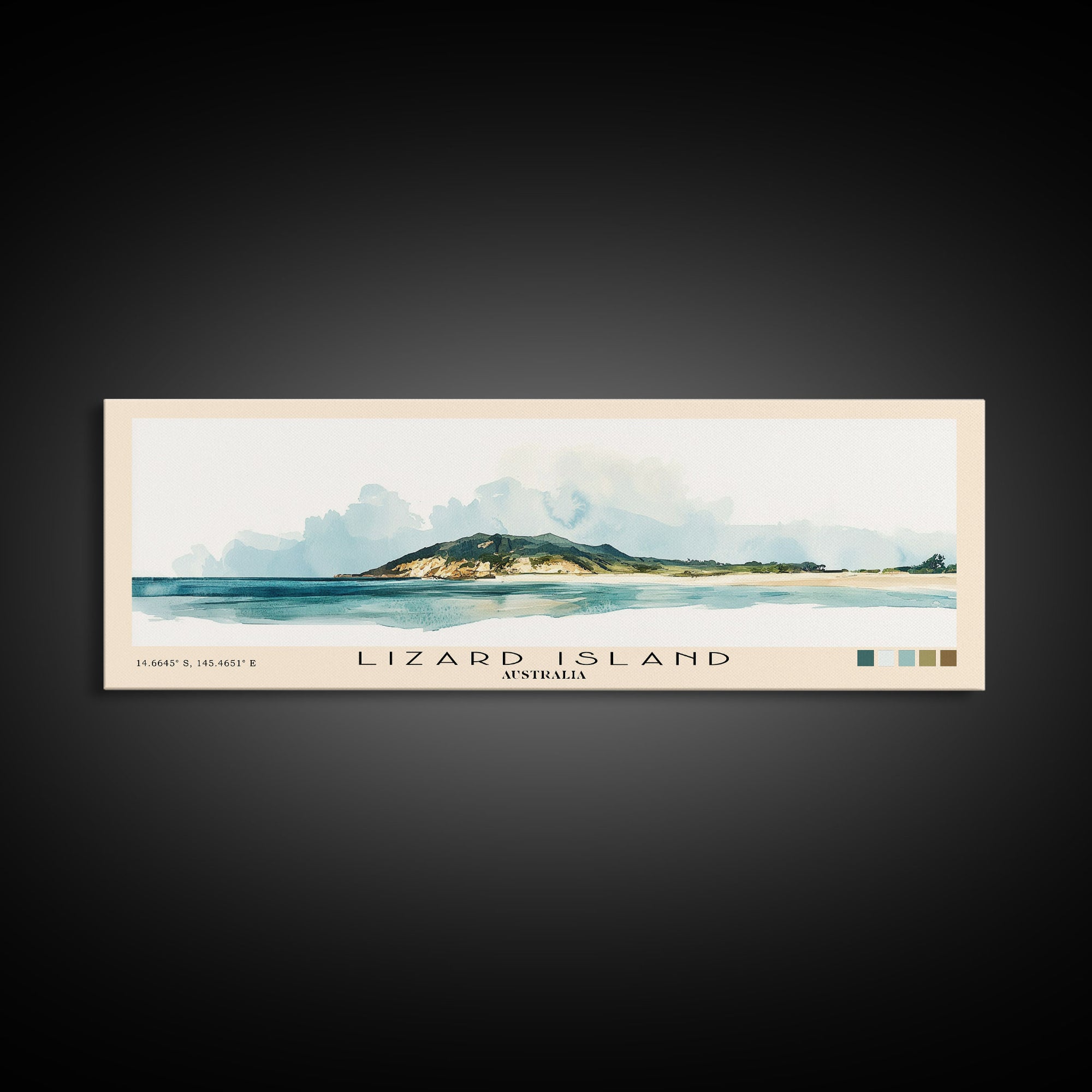 Lizard Island, Australia Watercolor Beach Print, Vacation Gift, Australia Wall Art, Beach Painting, Beach Decor, Beach Painting