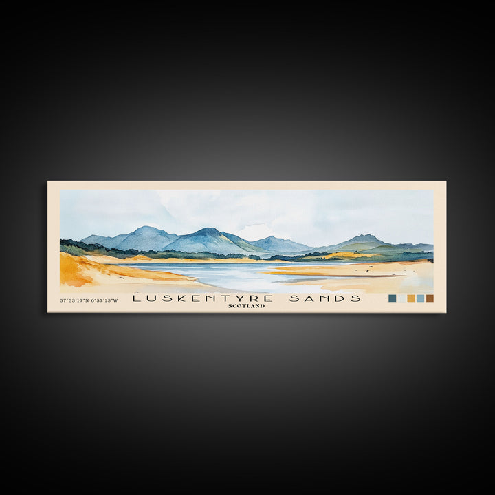 Luskentyre Sands, Scotland Watercolor Print, Vacation Gift, Scotland Wall Art, Vacation Wall Art, Vacatation Memories, Beach Decor, Beach Or Lakehouse Art