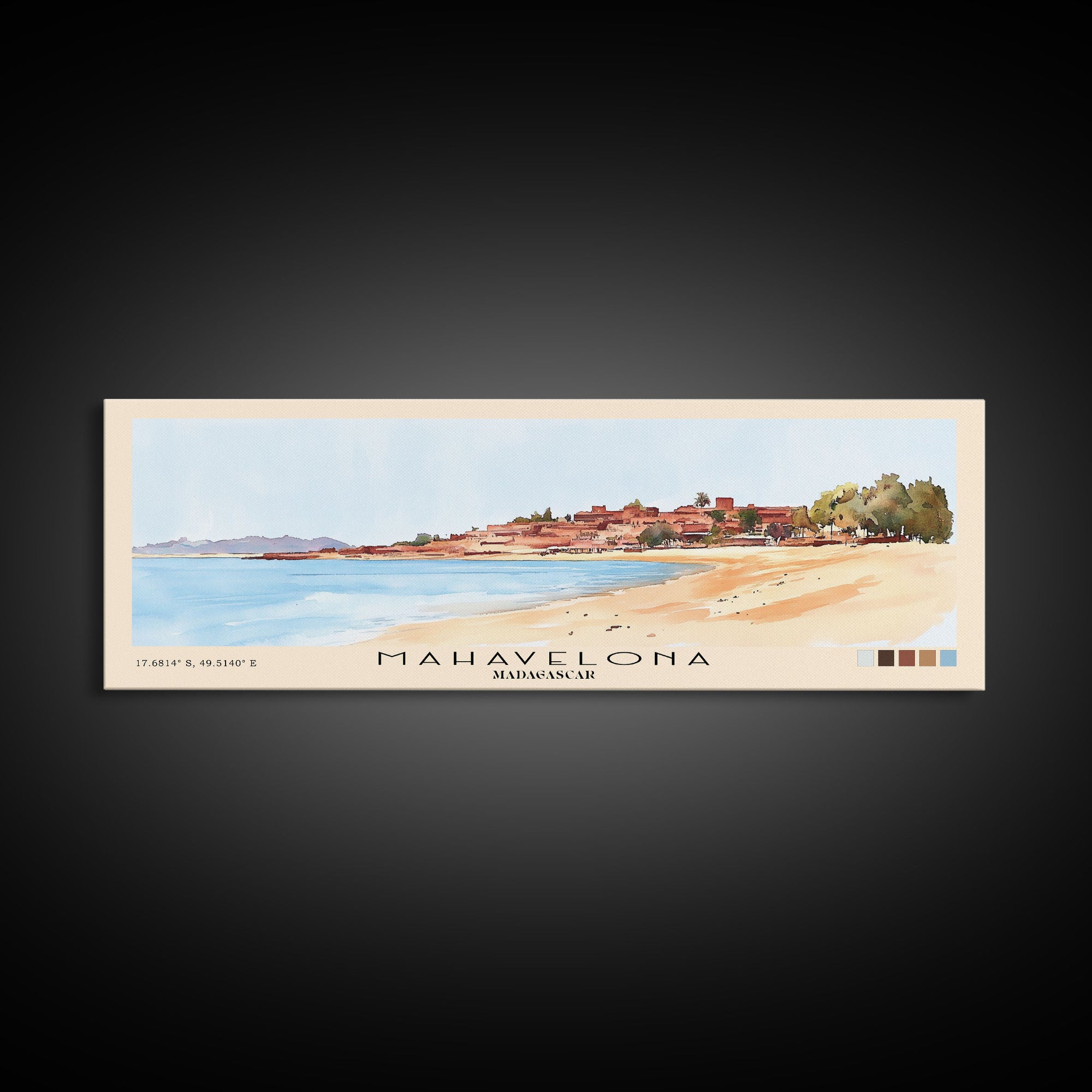 Mahavelona, Madagascar Watercolor Print, Vacation Gift, Madagascar Wall Art, Vacation Wall Art, Vacatation Memories, Beach Decor, Beach Or Lakehouse Art